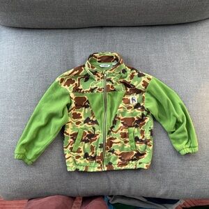 Mini Rodini Green and Camouflage fleece Jacket 5-7y